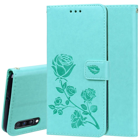 Custodia in pelle PU con chiusura orizzontale in rilievo rosa per Galaxy A70, con supporto, slot per carte e portafoglio, For Samsung Galaxy A70
