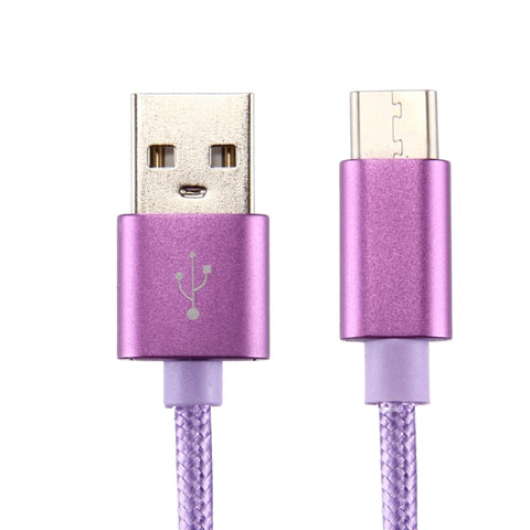 Cavo di ricarica per sincronizzazione dati da USB a USB-C / Type-C Knit Texture, lunghezza cavo: 50 cm