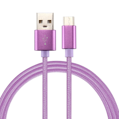 Cavo di ricarica per sincronizzazione dati da USB a USB-C / Type-C Knit Texture, lunghezza cavo: 50 cm