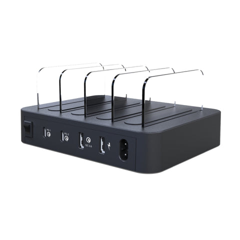 Caricatore intelligente USB-C/Type-C da 45 W + USB-C da 18 W/Type-C + USB QC 3.0 da 18 W + porte USB Caricatore intelligente con cornice staccabile, spina AU, 016PD AU Plug