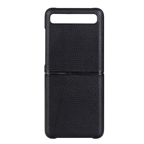 Per Galaxy Z Flip Custodia protettiva pieghevole in pelle con texture Litchi