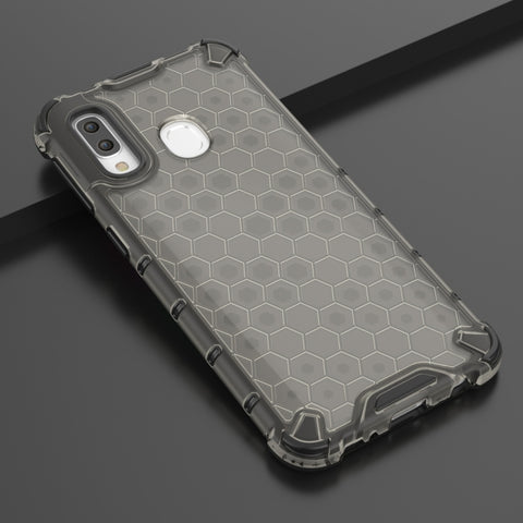 Custodia antiurto per PC + TPU a nido d'ape per Galaxy A40, For Galaxy A40
