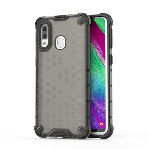 Custodia antiurto per PC + TPU a nido d'ape per Galaxy A40, For Galaxy A40