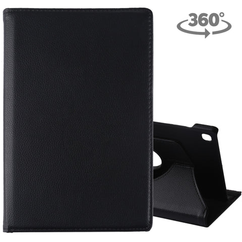 Étui en peau avec rotation orizzontale avec trame litchi et rotation à 360 degrés pour Galaxy Tab S5e 10.5 T720 / T725, avec support, pour Galaxy Tab S5e 10.5 T720 / T725