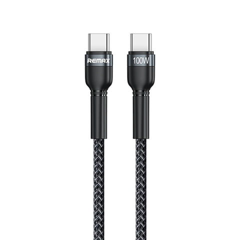REMAX RC-172 Jany Serie 1m PD100W Cavo dati di ricarica rapida da tipo C a USB-C / Tipo-C intrecciato in lega di alluminio, Type-C to USB-C / Type-C