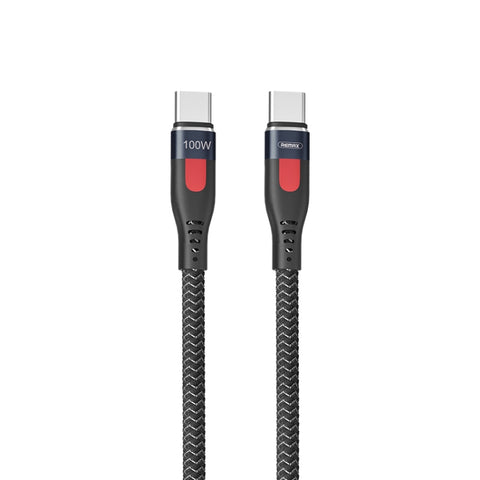 REMAX RC-187c Lesu Pro 1 m PD100W da tipo C a USB-C / tipo C cavo dati di ricarica veloce intrecciato in lega di alluminio, Type-C to USB-C / Type-C