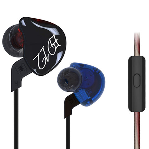 KZ ED12 Jack da 3,5 mm con orecchio sospeso Design sportivo In-Ear Auricolare con controllo del filo, Lunghezza cavo: 1,2 m, ED12