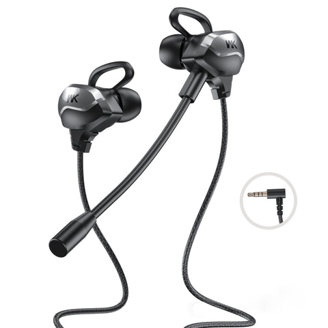 WK ET-Y30 Serie ET Écouteur de jeu avec contrôle du fil et connecteur du câble intra-auriculaire 3,5 mm avec microphone
