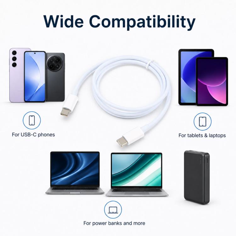 100W Type-C Fast Charging Cable for iPhone 16/15/17 Pro Max
