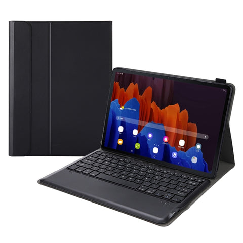 A970 Custodia tablet in pelle con tastiera Bluetooth staccabile ultrasottile con vibrazione orizzontale per Samsung Galaxy Tab S7 FE T730 / T736 / S7+ T970 / T975 / T976, without Pen Slot
