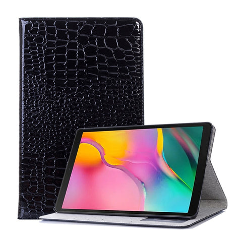 Étui en cuir avec structure orizzontale avec texture crocodile pour Galaxy Tab A 10.1 (2019) T510 / T515, avec support, emplacement pour carte et portafoglio, pour Galaxy Tab A 10.1 (2019)