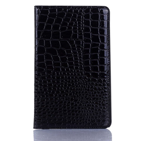 Étui en cuir avec structure orizzontale avec texture crocodile pour Galaxy Tab A 8 (2019) P200 / P205, avec support, emplacement pour carte et portafoglio, pour Galaxy Tab A 8 (2019)