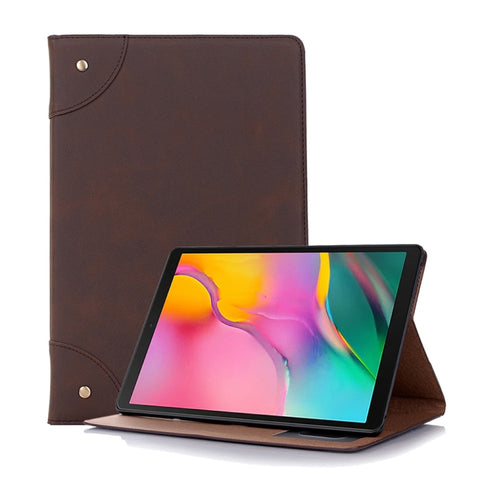 Étui en cuir avec structure orizzontale pour livre rétro pour Galaxy Tab S5e 10.5 T720 / T725, avec support, emplacement pour carte et portafoglio, pour Galaxy Tab S5e