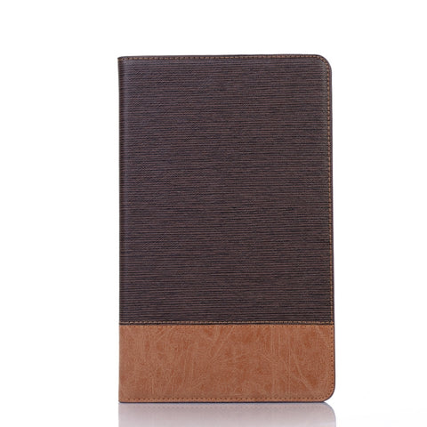 Étui en cuir avec structure orizzontale à trame incrociée pour Galaxy Tab A 10.1 (2019) T510 / T515, avec support, emplacement pour carte et portafoglio, pour Galaxy Tab A 10.1 (2019)