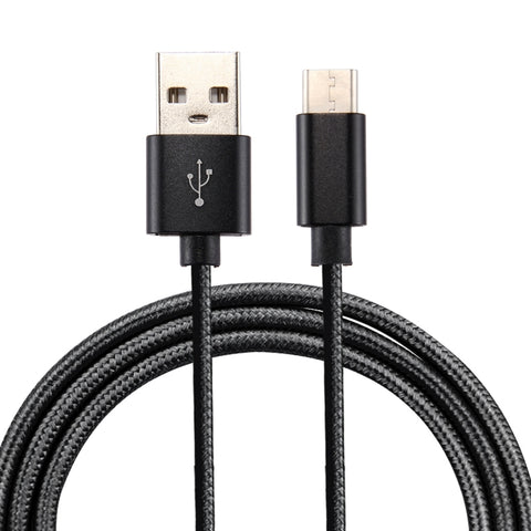Cavo di ricarica per sincronizzazione dati da USB a USB-C/Type-C Knit Texture, lunghezza cavo: 1 m, uscita totale 3 A, trasferimento dati 2 A