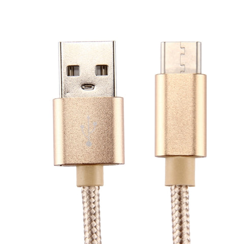 Cavo di ricarica per sincronizzazione dati da USB a USB-C / Type-C Knit Texture, lunghezza cavo: 2 m, uscita 3 A