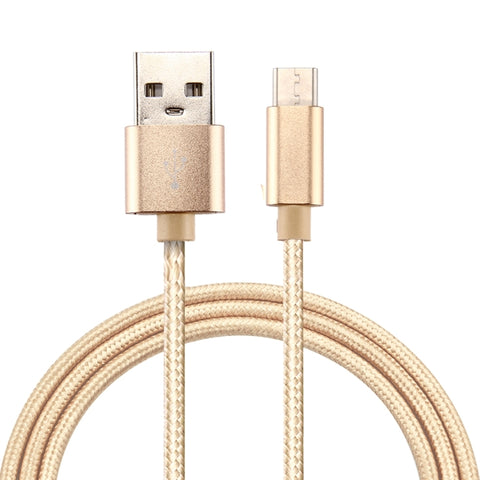Cavo di ricarica per sincronizzazione dati da USB a USB-C / Type-C Knit Texture, lunghezza cavo: 2 m, uscita 3 A