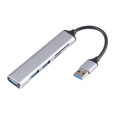 Station d'accueil HUB multifonction USB 3.0 5 en 1 avec emplacement pour carte SD/TF + 3 ports USB 3.0