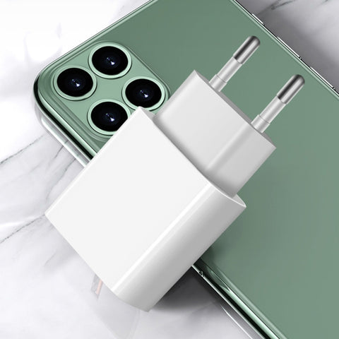 Caricatore da viaggio per caricabatterie flash con doppia porta USB M117 2.4A, spina europea, Dual USB