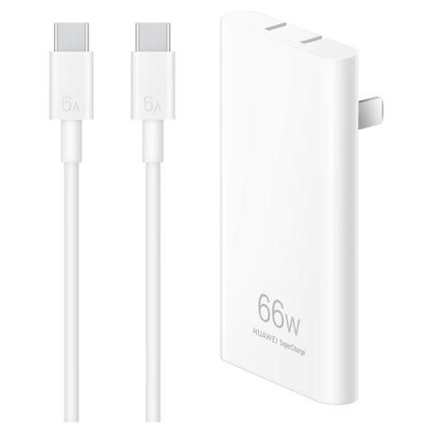 Adattatore di alimentazione per caricabatterie da viaggio ultrasottile GaN originale Huawei da 66 W con cavo Type-C / USB-C
