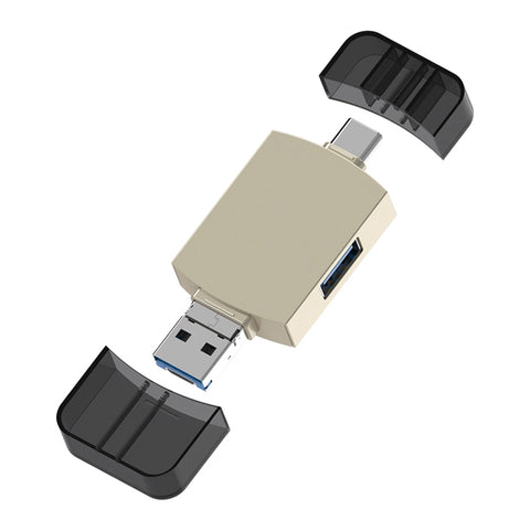 Lettore di schede 3 in 1 da USB-C/Tipo-C a USB + Micro USB OTG Adattatore TF/SD, Micro USB