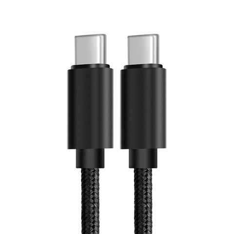 Cavo dati intrecciato da USB-C/Type-C maschio a USB-C/Type-C maschio da 60 W, lunghezza cavo: 1 m