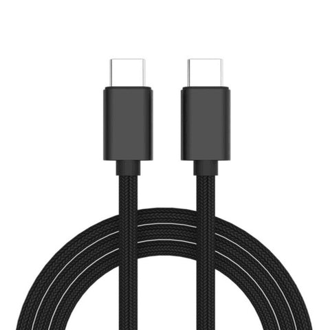 Cavo dati intrecciato da USB-C/Type-C maschio a USB-C/Type-C maschio da 60 W, lunghezza cavo: 1 m