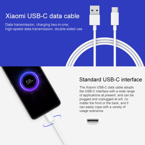 Cavo dati originale Xiaomi da USB a USB-C / Type-C, versione normale, lunghezza cavo: 1 m