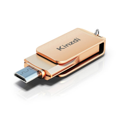 Kinzdi 16GB USB + interfaccia Type-C Metal Twister Flash Disk V8, 16GB Rose Gold, 16GBSilver