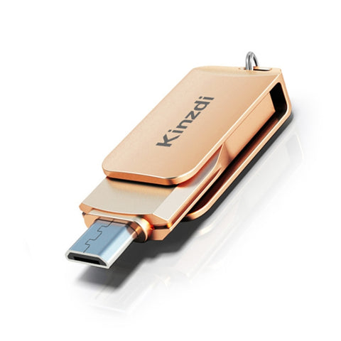 Kinzdi 64GB USB + interfaccia Type-C Metal Twister Flash Disk V8, 64GB Rose Gold, 64GB Silver