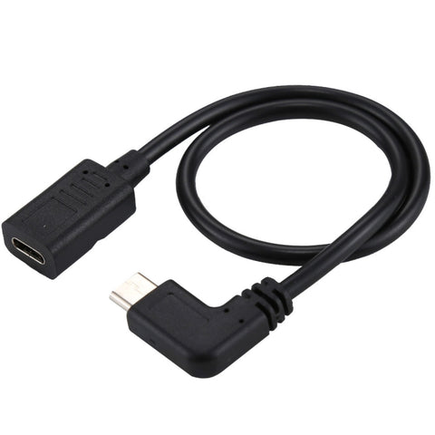Cavo adattatore a gomito da USB-C/Type-C femmina a USB-C/Type-C maschio, lunghezza totale: circa 30 cm