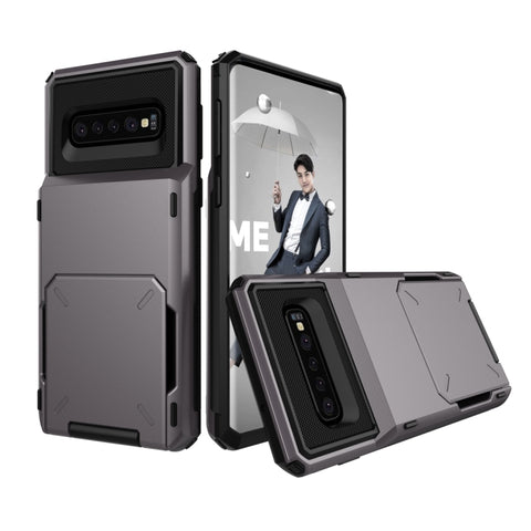 Étui de protection antiurto en TPU + PC pour Galaxy S10, avec emplacement par plan