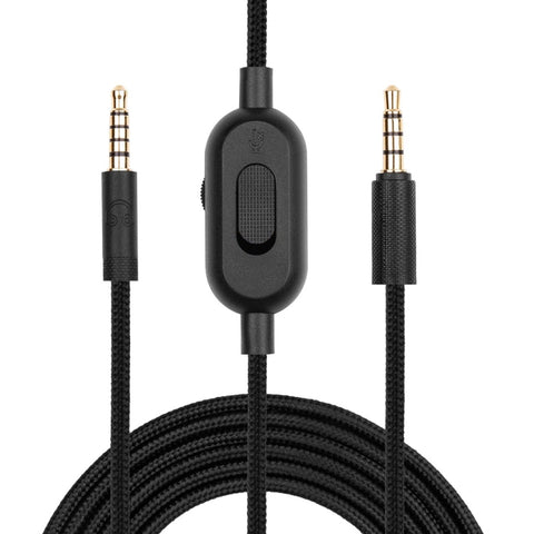 ZS0159 Pour Logitech G433 / G233 / G Pro / G Pro X Cavité audio pour brassard de jeu à partir d'un masque de 3,5 mm avec contrôle via un cordon, Longueur du cordon : 2 m