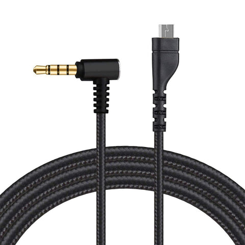 ZS0135 Câble audio pour écouteurs SteelSeries Arctis 3/5/7, longueur du câble : 2 m, câble audio noir, câble audio argent
