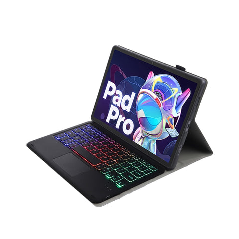Custodia per tablet in pelle con tastiera touch Bluetooth AM20-AS in pelle di agnello retroilluminata per Lenovo Xiaoxin Pad 2022 10.6 pollici/Tab M10 Plus 10.6 3rd Gen 2022, with Touch / Backlight, with Touch/Backlight