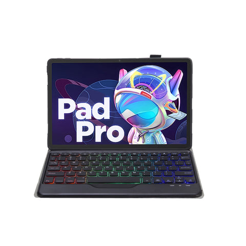 Custodia per tablet in pelle con tastiera Bluetooth retroilluminata ultrasottile AM20-BS in pelle di agnello per Lenovo Xiaoxin Pad 2022 10,6 pollici/Tab M10 Plus 10,6 3a generazione 2022, Ultra-thin with Backlight