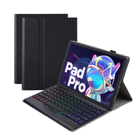 Custodia per tablet in pelle con tastiera Bluetooth retroilluminata ultrasottile AM20-BS in pelle di agnello per Lenovo Xiaoxin Pad 2022 10,6 pollici/Tab M10 Plus 10,6 3a generazione 2022, Ultra-thin with Backlight