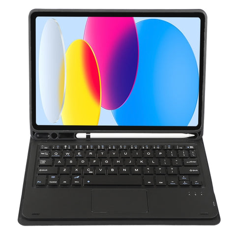 Pour iPad 10e génération 10.9 2022 A10B-A Étui pour tablette en peau avec toucher tactile Bluetooth avec texture en peau d'agneau avec fente pour stylo, A10B-A