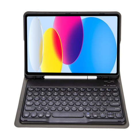 Pour iPad 10e génération 10.9 2022 YA10B Étui pour tablette en peau avec bouton Bluetooth avec texture en peau d'agneau avec fente pour stylo, YA10B