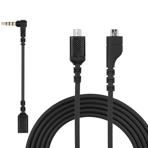 ZS0167 Câble de connexion audio + adaptateur de câble pour brassard Steelseries Arctis 3 5 7, câble de carte son + câble adaptateur