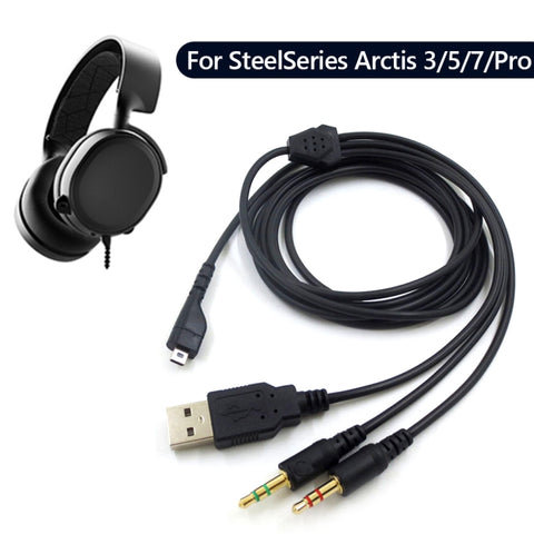 ZS0224 Cavo audio per cuffie a 3 poli per SteelSeries Arctis 3/5/7/Pro, ZS0224