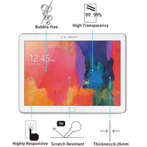Per Galaxy Tab Pro 10.1 / T520 0,26mm 9H Durezza superficiale 2.5D Pellicola per schermo in vetro temperato antideflagrante, For T520