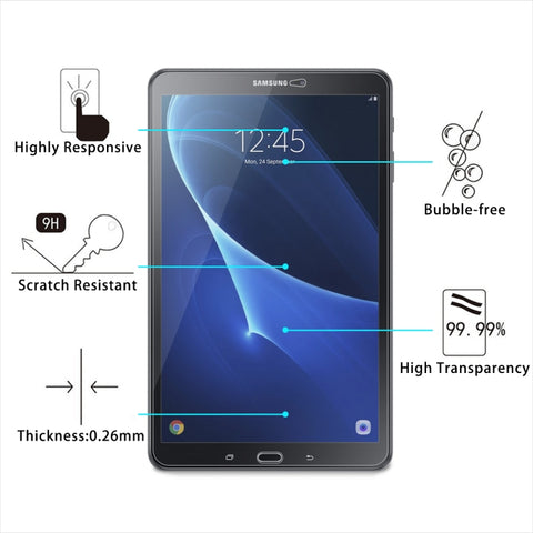 Per Galaxy Tab A 10.1 (2016) T580 / T585 0,26 mm 9H Durezza superficiale 2,5D Pellicola per schermo in vetro temperato antideflagrante, For T580