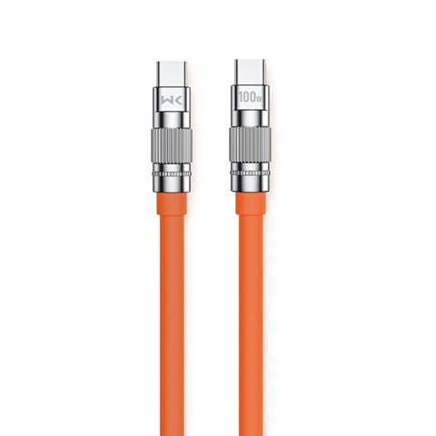 Cavo dati a ricarica rapida WK WDC-188 serie Qjie da 100 W da USB-C/Type-C a USB-C/Type-C, lunghezza: 1 m, USB-C/Type-C to USB-C/Type-C