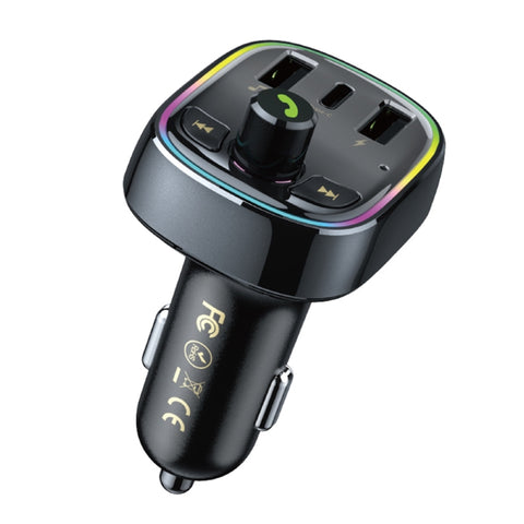 Chargeur rapide pour voiture Bluetooth MP3 USB+USB-C/Type-C WK WP-C39, WP-C39