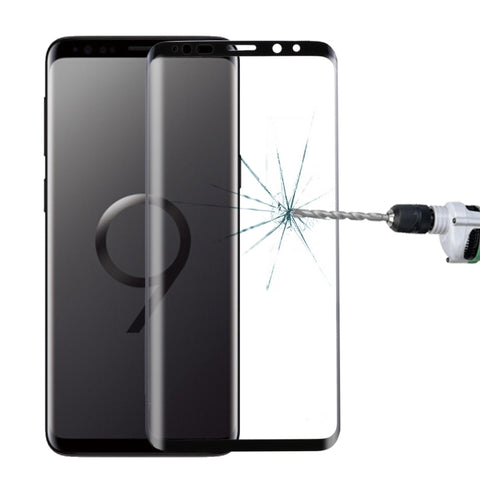 Per Galaxy S9 9H Durezza superficiale Bordo curvo 3D Antigraffio Proteggi schermo in vetro temperato HD a schermo intero, For Galaxy S9