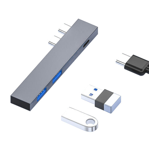 Per MacBook Pro 819B Adattatore doppio USB-C/Tipo-C maschio a doppio USB+USB-C/Tipo-C femmina, 819B