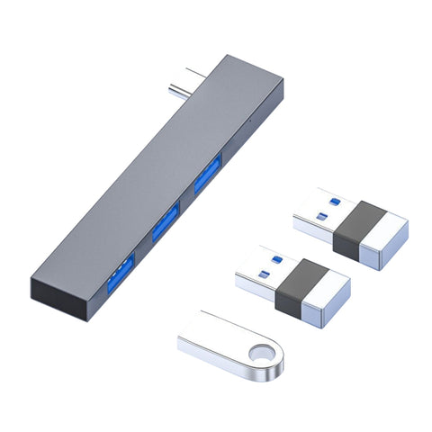 839 Adaptateur USB-C/Type-C mâle à double USB 2.0+USB 3.0 féminin, 839