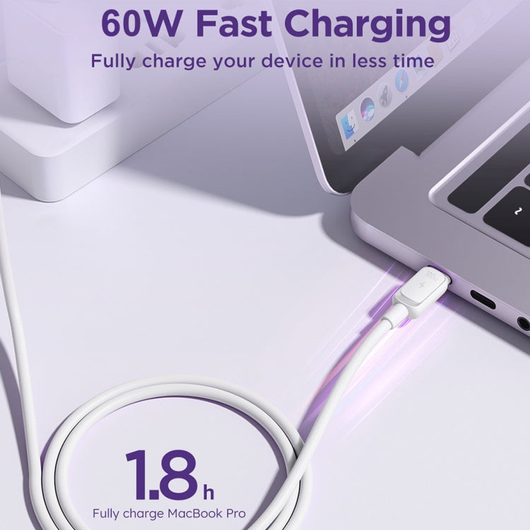 JOYROOM 60W Fast Charging USB-C to USB-C Cable, 1.2m Length