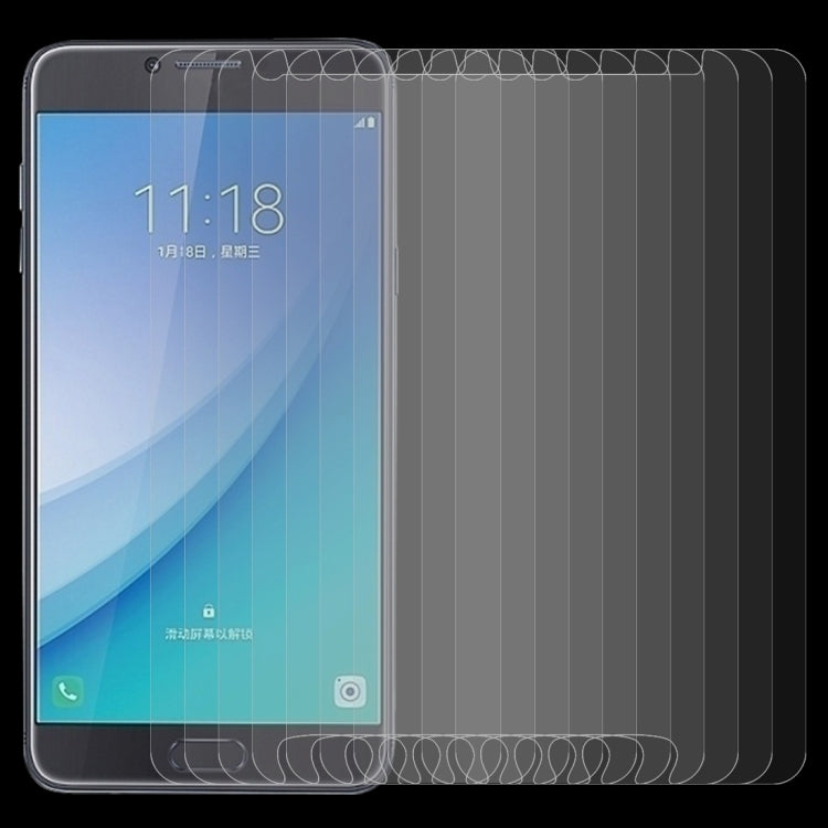 10 PCS 0.26mm 9H 2.5D Tempered Glass Film for Galaxy C7 Pro, For Galaxy C7 Pro(10 PCS)